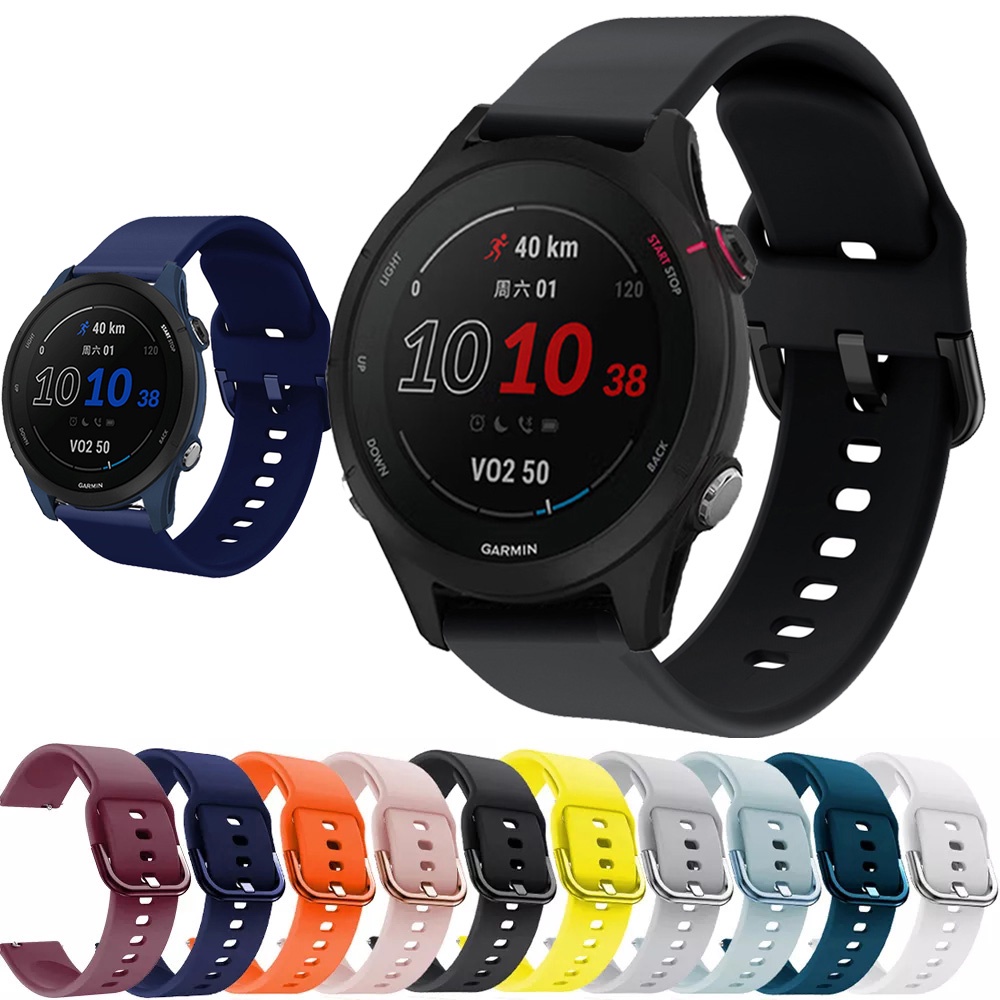 Dây Đeo Silicone 20mm 22mm 22mm 22mm Cho Garmin Forerunner 255 255m 245 245m Music 158 55 Venu 2 Plus