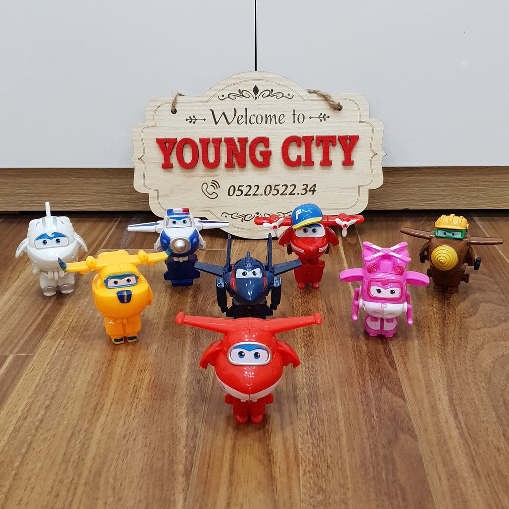 Bộ 8 con đội bay siêu đẳng Super Wings hàng đẹp  Youngcityshop