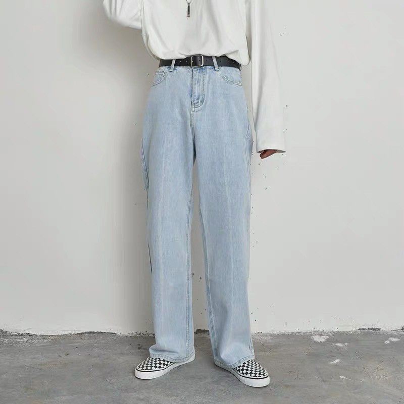 Quần jean nam ống rộng trơn xuông | BigBuy360 - bigbuy360.vn