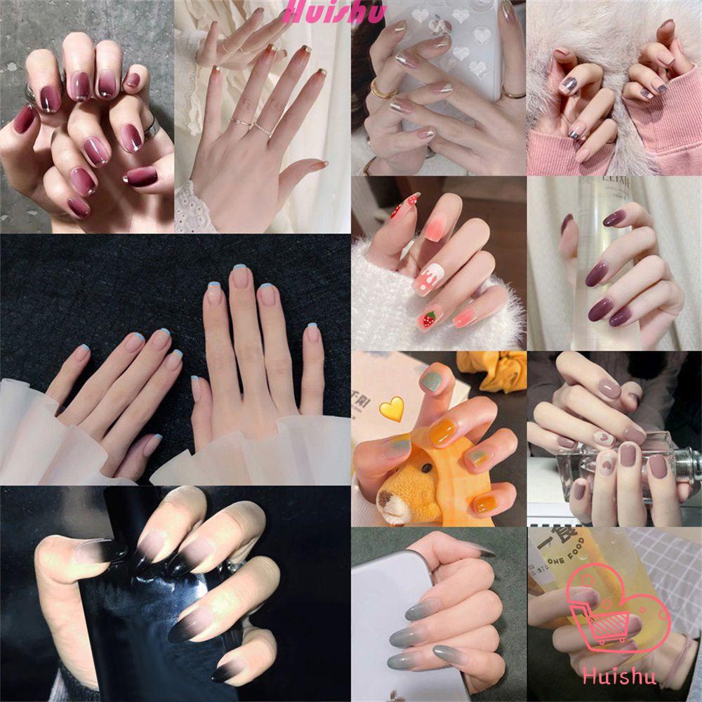 Set 24 Móng Tay Giả Ngắn/Dài Độc Đáo