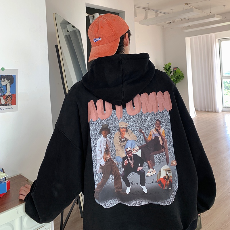 Áo hoodie dài tay in họa tiết phong cách năng động thời trang trẻ trung cho nam