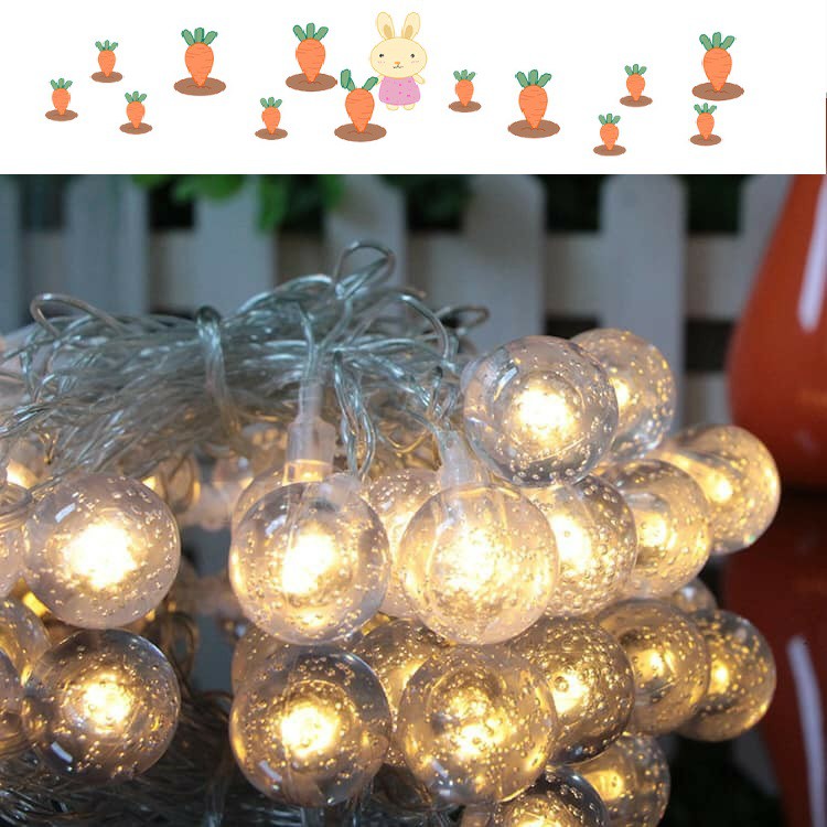 Dây đèn led trang trí💥Free ship💥 BI BỌT pha lê 3m 20 bóng sáng ấm decor phòng ngủ, phòng khách, lễ 8/3