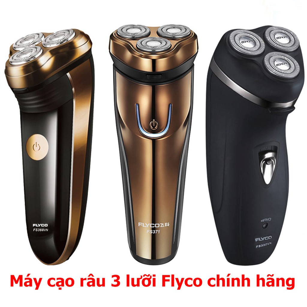 Máy cạo râu Flyco 3 lưỡi dao có chức năng tỉa tóc mai FS330VN - FS360VN - FS371VN