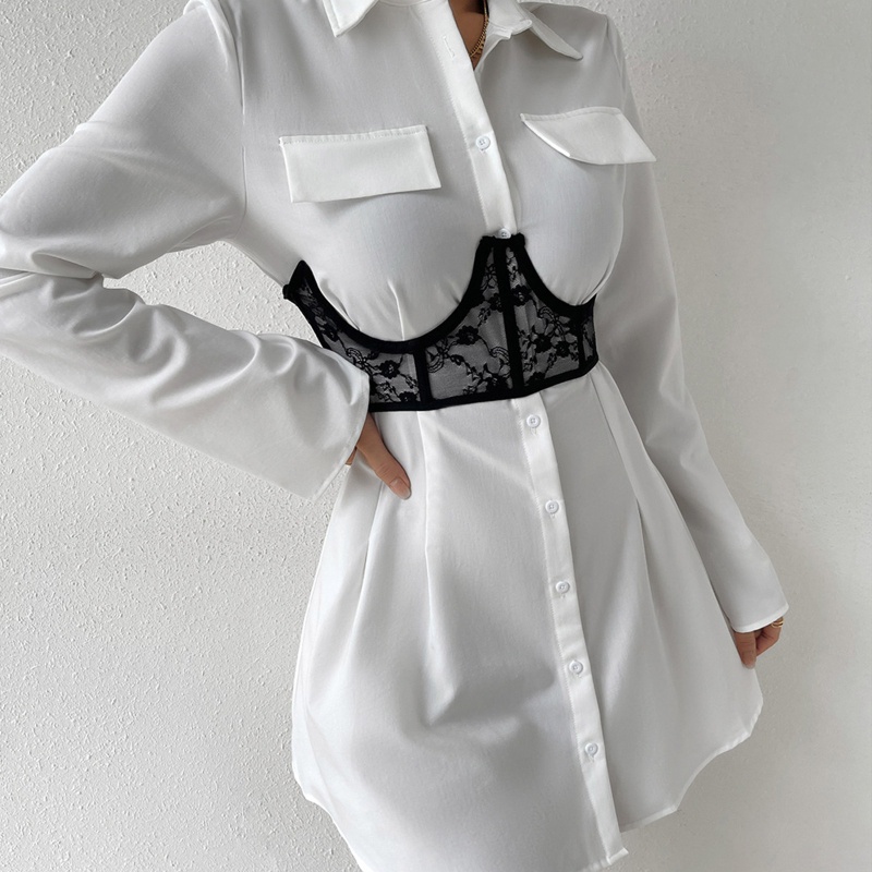 Đai Nịt Bụng Corset Ren Trang Trí Đường Phố Thanh Lịch Dành Cho Nữ