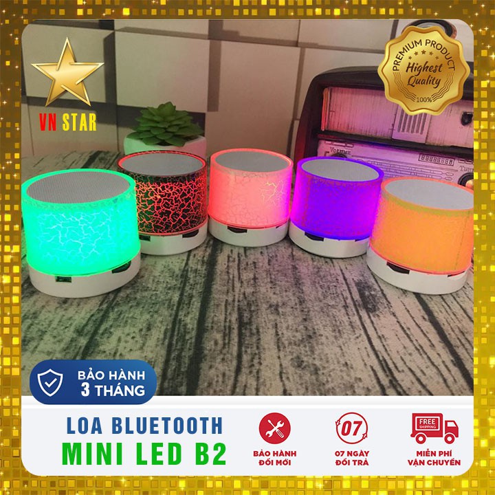 Loa Bluetooth Mini Speaker LED B2 - Đèn LED Nháy Theo Nhạc Lbán nghỉ nghỉ