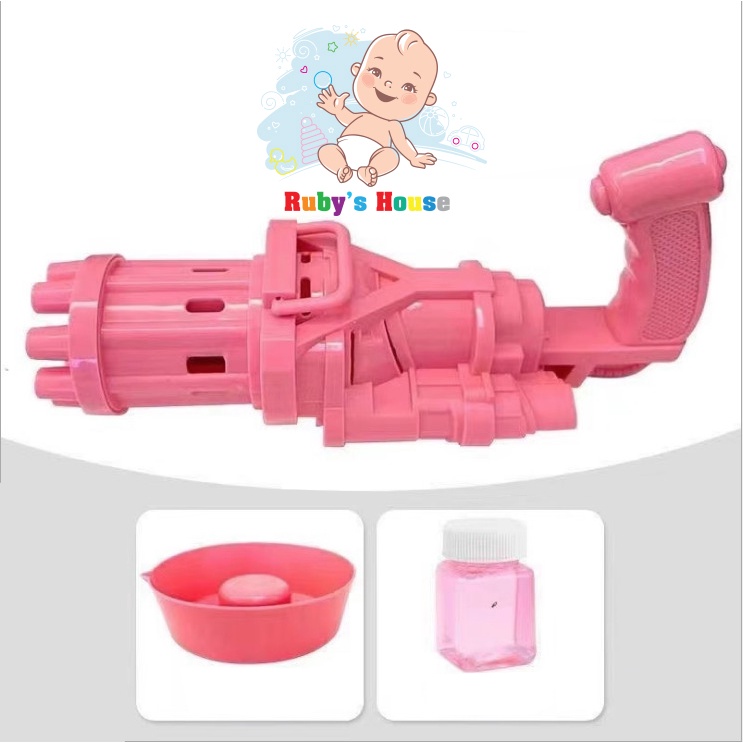 Súng bắn bong bóng xà phòng 8 nòng, máy thổi bong bóng - Súng bong bóng vui chơi ngoài trời