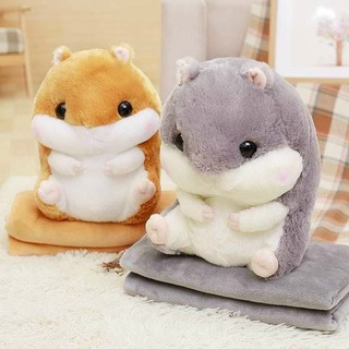 gấu bông chuột hamster kèm chăn