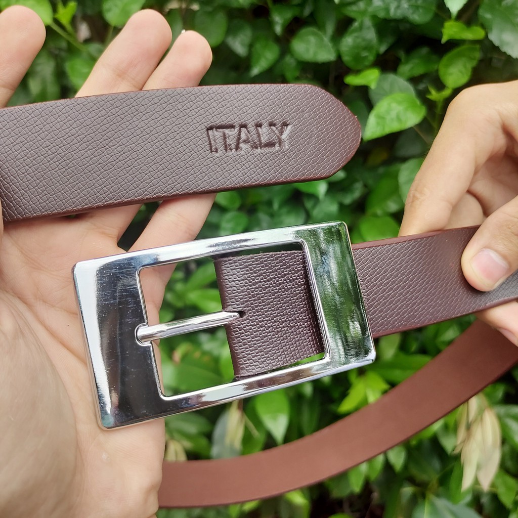 Thắt Lưng Nam Dây Nịt Nam Da PU Cao Cấp Khóa Kim Vuông Sang Trọng Chuẩn Trend 2020