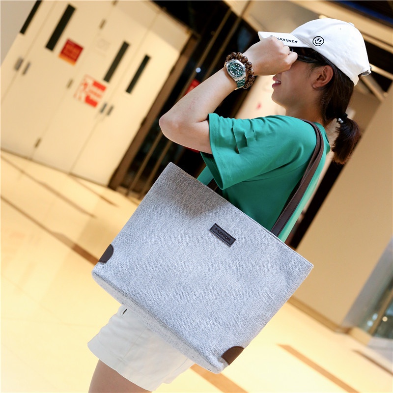 Túi Xách Bằng Vải Lanh Gọn Nhẹ Chống Nước Chống Mòn