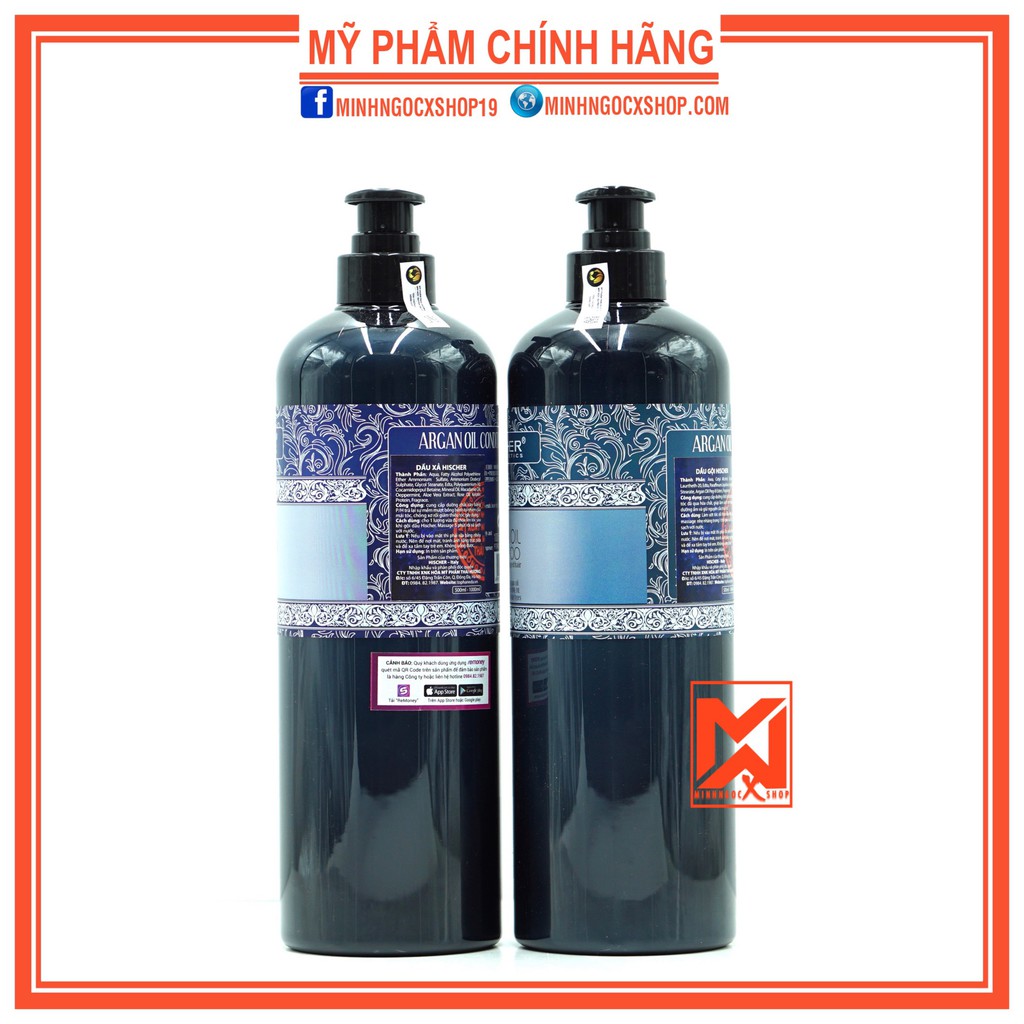 DẦU GỘI XẢ PHỤC HỒI HISCHER ARGAN OIL 1000ML CHÍNH HÃNG