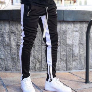 Ảnh thật Quần Retro Pants 2 sọc trong ngoài - Track Pants Zipper 2 line Đỏ Trắng - Quần Zip sọc đỏ sọc trắng streetwear