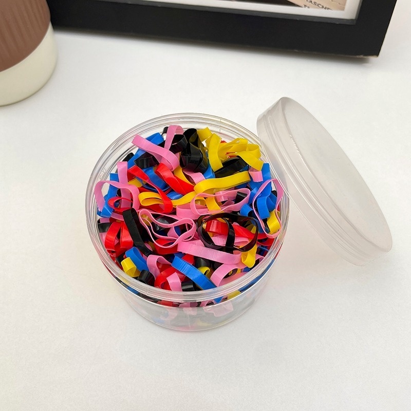 Set 300 Dây Thun Cao Su Dày Co Giãn Dùng Một Lần Độ Đàn Hồi Cao Không Đau Tóc Làm Tóc Dày Thích Hợp Cho Trẻ Em