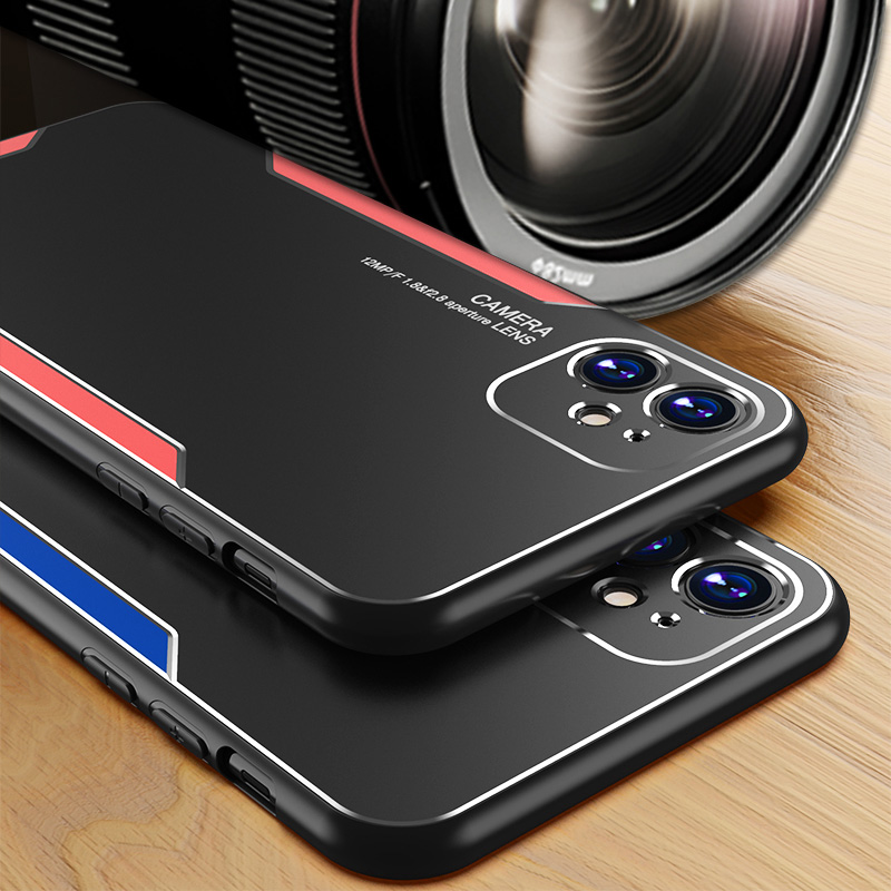 Ốp Lưng Chống Sốc Viền Kim Loại Cho Iphone 11 Pro Max Xs 7 8 Se 2020
