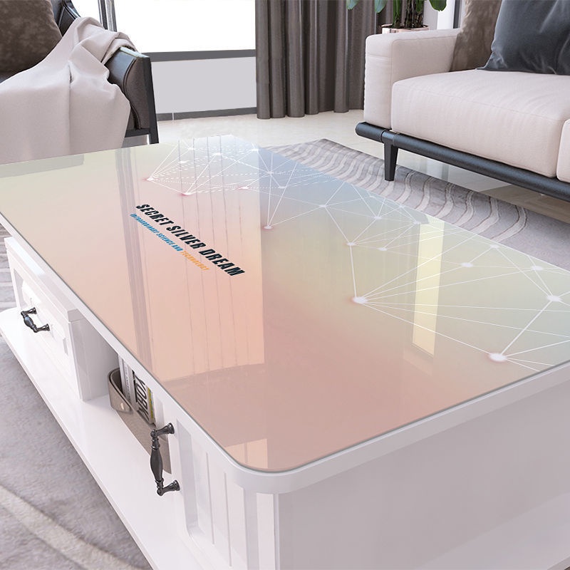 Tấm lót bàn màu đỏ ròng không thấm nước dùng một lần tấm lót bàn PVC mềm kính bàn cà phê cao cấp khăn trải bàn hình chữ