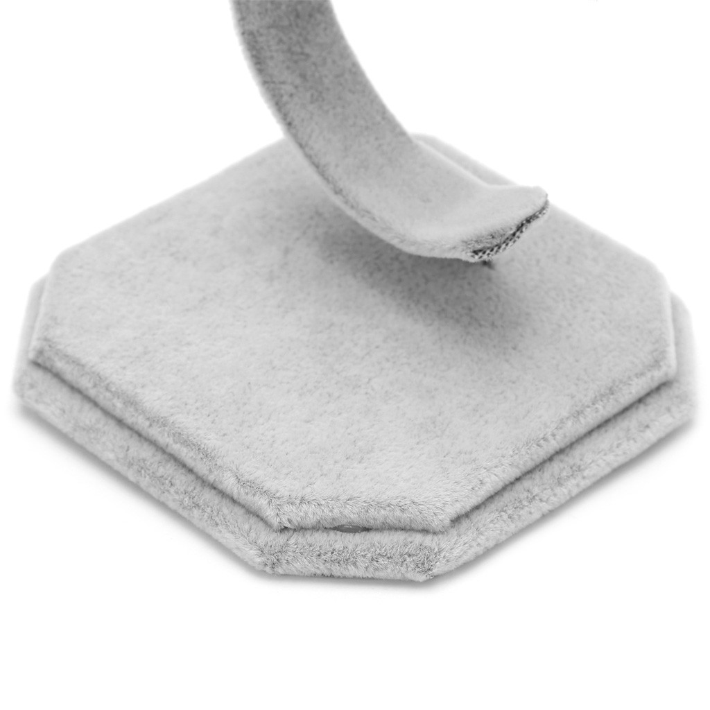 Giá đỡ trưng bày đồng hồ / vòng  đeo tay chữ C vải nhung màu trắng / đen tùy chọn