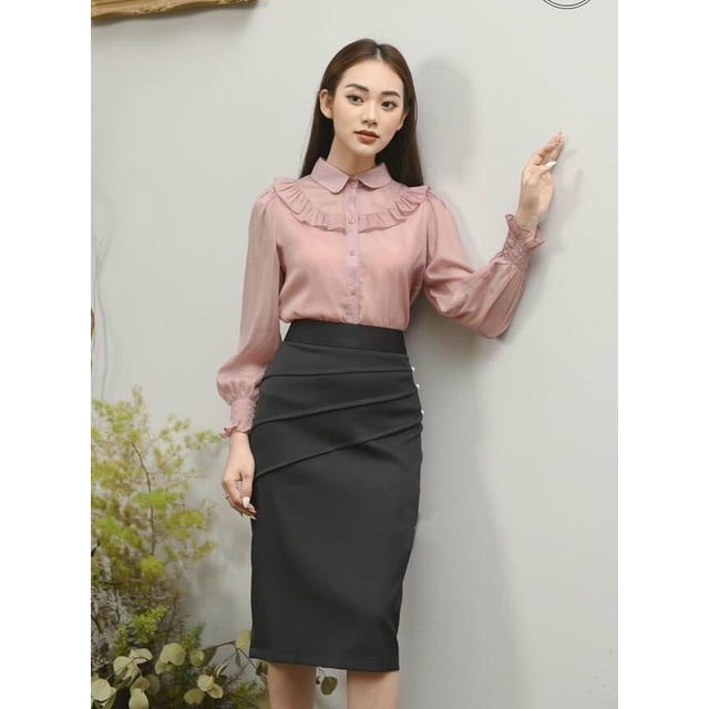 Chân váy công sở nhún bụng cao cấp | BigBuy360 - bigbuy360.vn