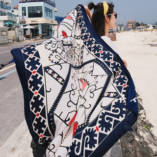Khăn choàng đi biển vintage, khăn đi biển thổ cẩm cao cấp 2021