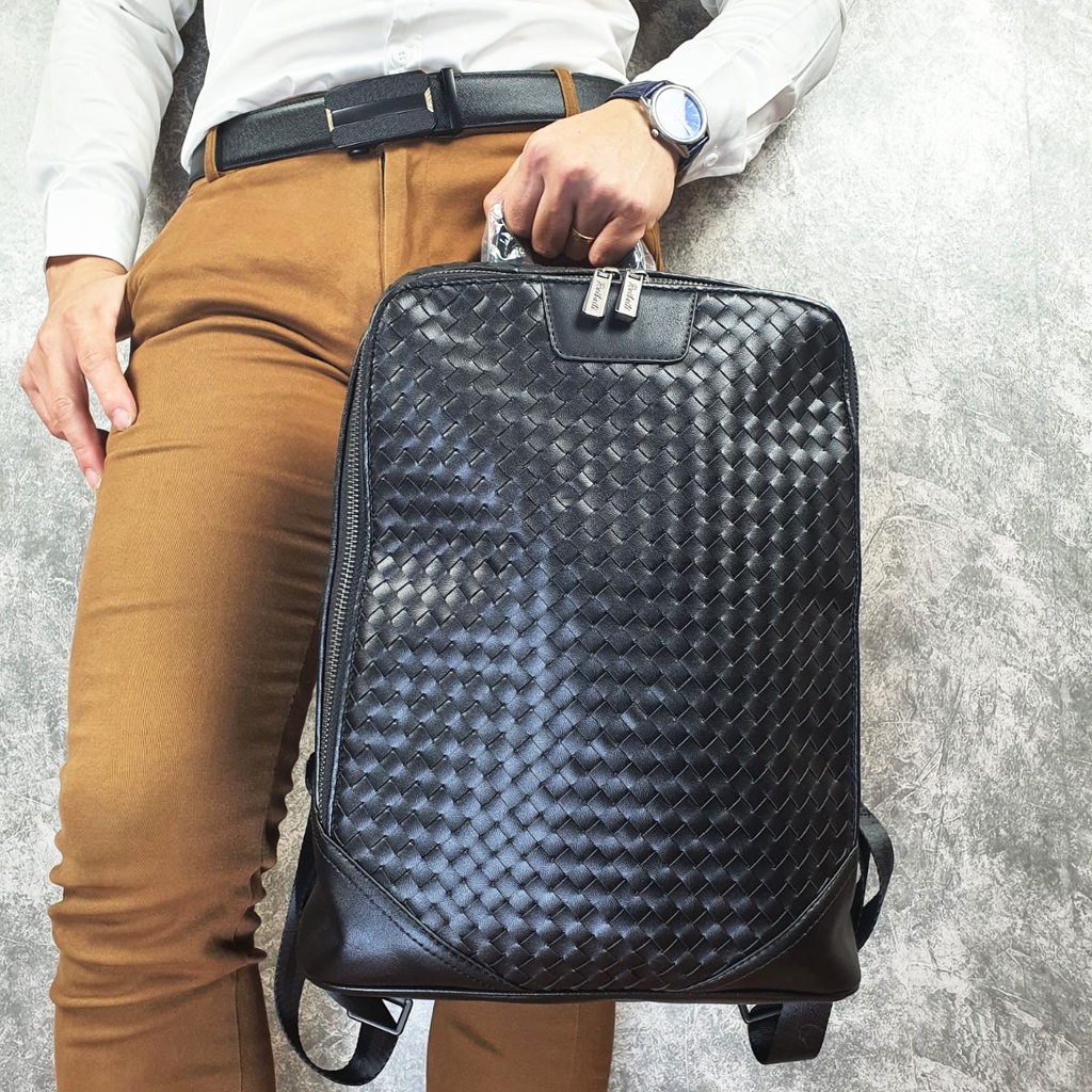 [Da thật] Balo da bò nam nữ da bò thật; Ba lô da nam BP404 (Đen) - 100% da bò thật, BH 3 năm | BigBuy360 - bigbuy360.vn