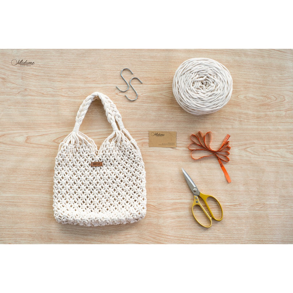 Set nguyên liệu làm túi xách Macrame - Túi Lưới