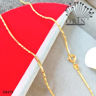 Dây chuyền dạng dây mì xoắn nhỏ móc khóa tròn bền màu cao cấp Orin D4419
