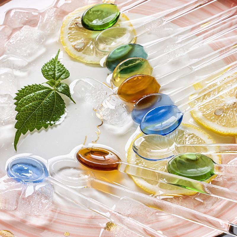 Stirring spoon long handle dessert candy color teaspoon beverage tableware coffee stirring rod