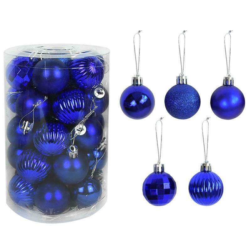 Set 34 quả châu nhiều màu tùy chọn 40mm trang trí giáng sinh