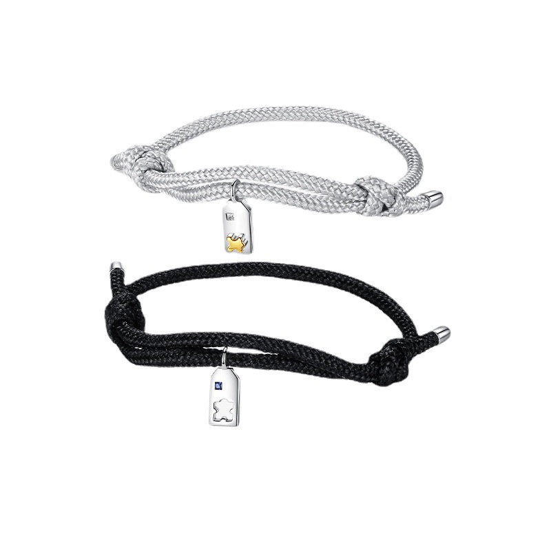 Vòng Đeo Tay Cặp Đôi Kết Hợp Một Mảnh Ghép Độc Quyền Phong Cách Ins Thích Hợp Làm Quà Tặng Valentine