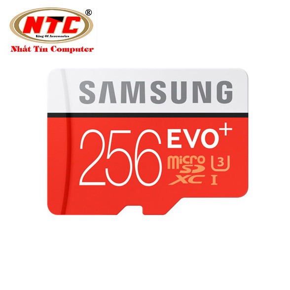 Thẻ nhớ MicroSDXC Samsung Evo Plus 256GB U3 4K R130MB/s W90MB/s kèm Adapter box Hoa new 2022 (trắng)