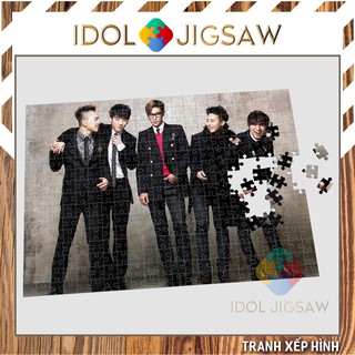 [HÀNG XUẤT KHẨU] Tranh xếp hình bằng gỗ nhóm nhạc idol big bang 300 - 500 mảnh ghép, chất liệu gỗ, bộ ghép hình IJ68