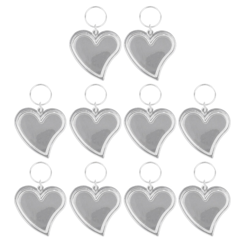 Set 10 Móc Khóa Khung Ảnh Nhiều Hình Dạng Độc Đáo