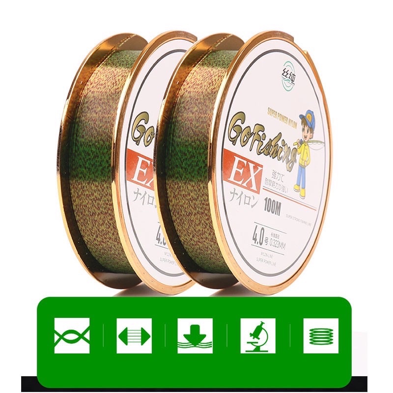 Cước câu cá tàng hình dây câu cá Nylon Gofishing tải cá tốt dùng làm dây trục