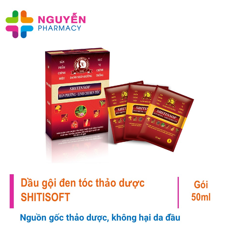 Dầu gội đen tóc thảo dược Shitinsof - An toàn, không hại da đầu