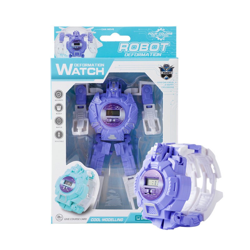 Đồ chơi trẻ em - Đồng hồ robot/ Đồ chơi trẻ em biến hình Siêu nhân cực ngầu.
