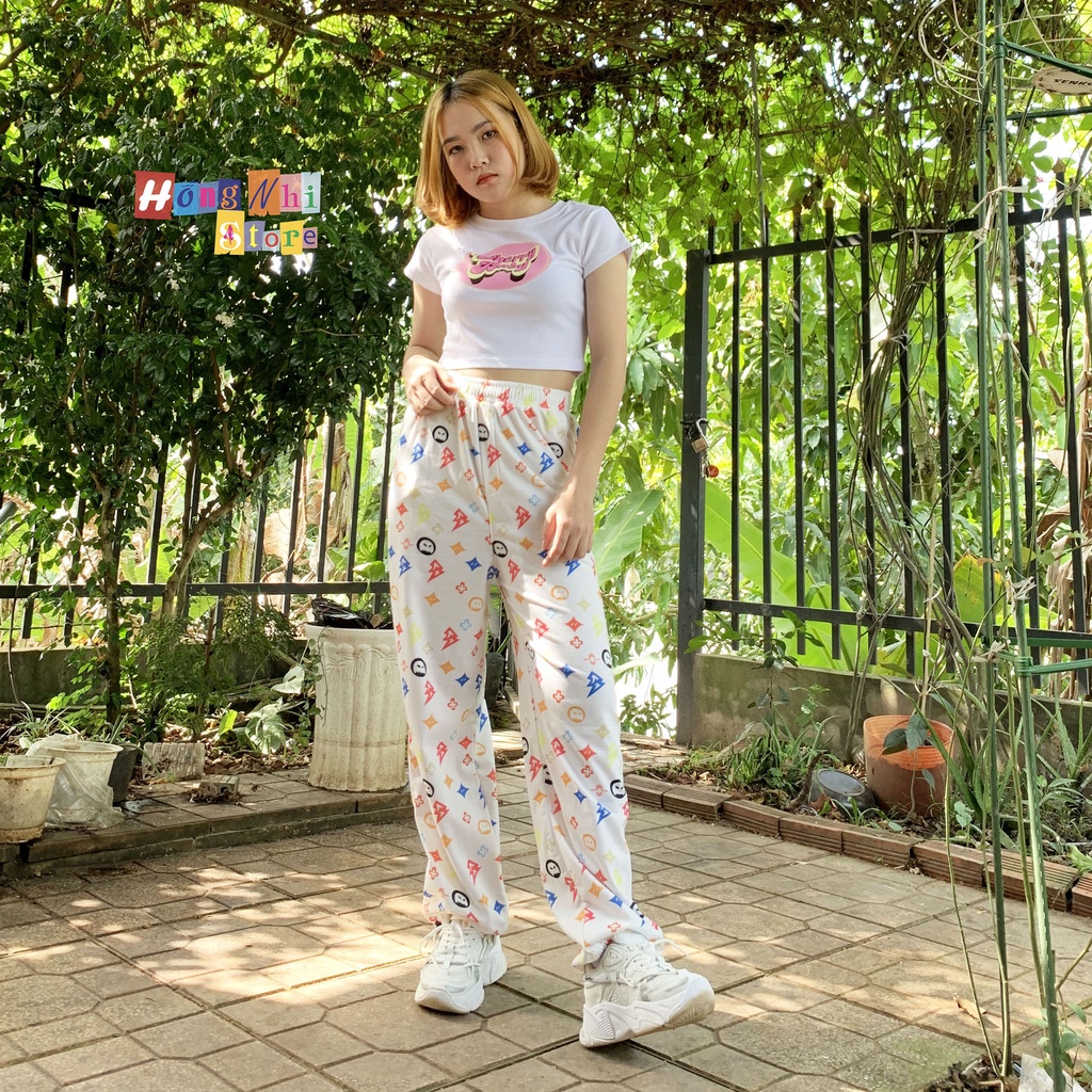 Quần Jogger 3D Ulzzang Unisex Jogger Hoạt Hình Dây Rút Lai Ống Rộng V2 - MM