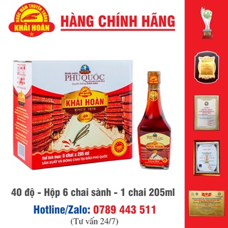 Nước mắm khải hoàn - phú quốc 40 độ - chai 205ml
