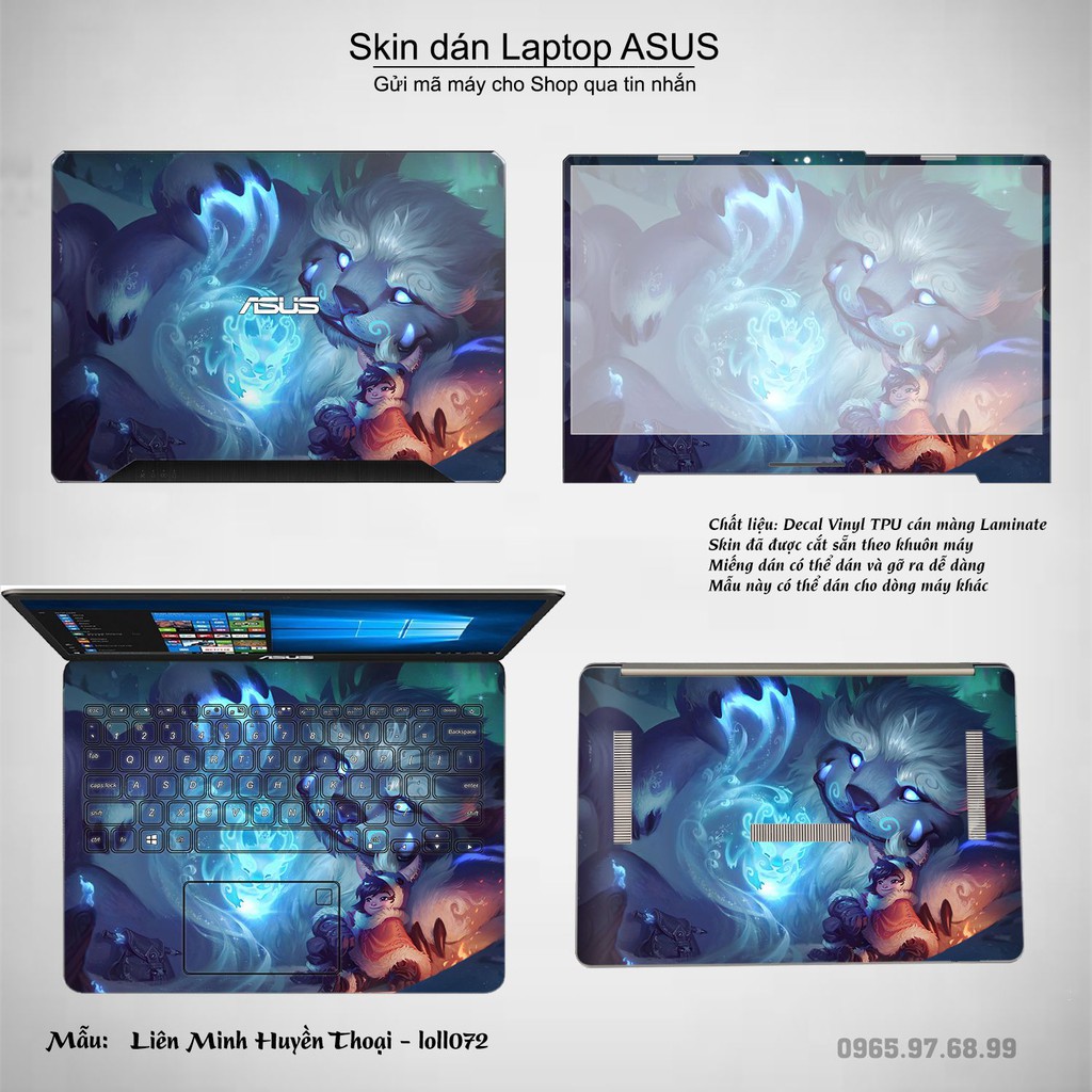 Skin dán Laptop Asus in hình Liên Minh Huyền Thoại _nhiều mẫu 10 (inbox mã máy cho Shop)