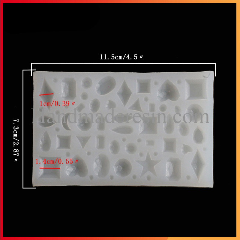 Khuôn Silicon Epoxy Resin Hình Học Làm Trang Sức Hoa Tai, Mặt Dây Chuyền