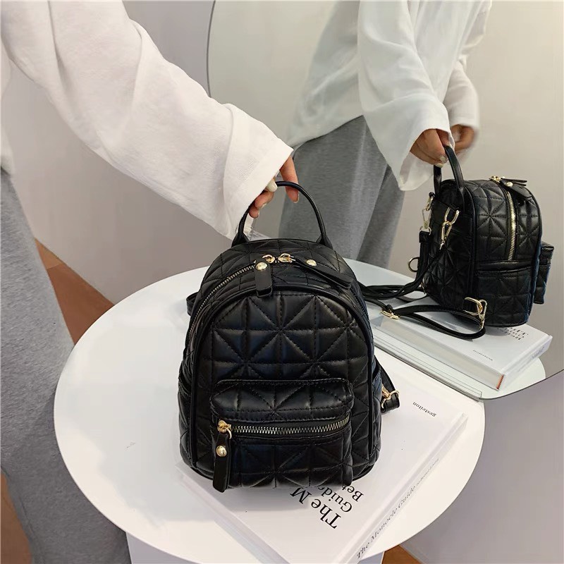 Balo nữ da trần trám mini