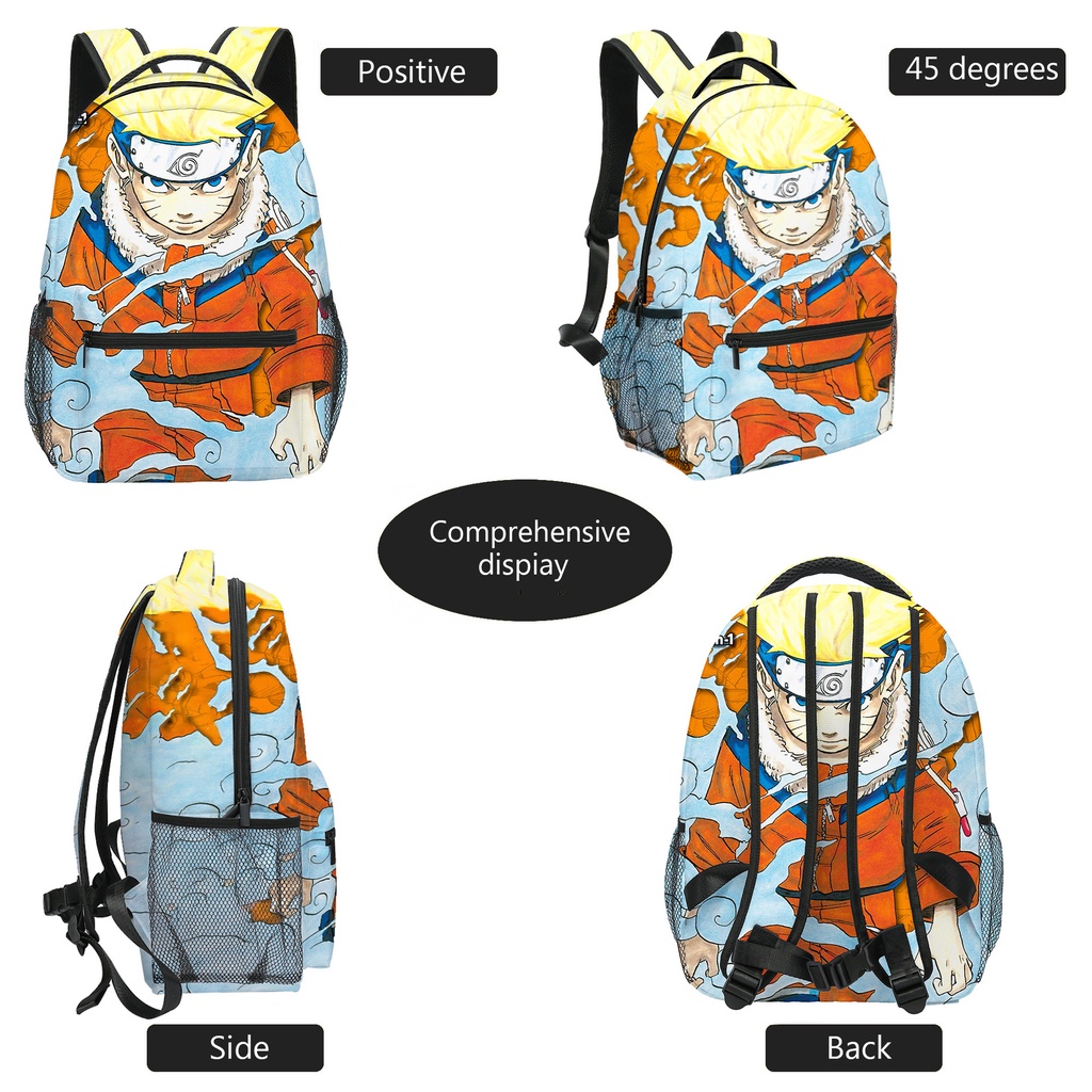 Balo Naruto Kakashi Anime balo nữ đi học Ba Lô Đi Học Hai Mặt In Hoạ Tiết Hoạt Hình Naruto Kakashi Dành Cho Bé