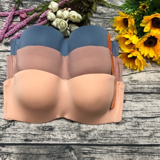 Áo ngực Thái Lan Cup ngang chống tụt không cần dây quai vai có đệm độ dành cho ngực nhỏ Sz 34-36-38