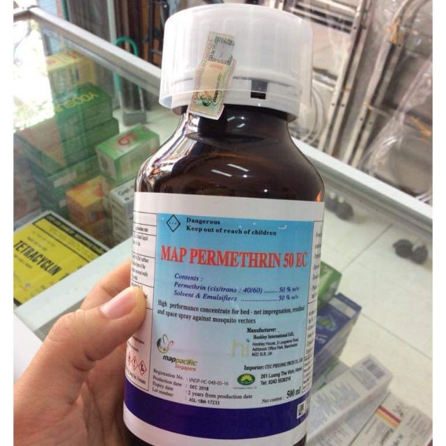 Thuốc Muỗi Map-Permethrin 50EC chai 1L ( Hàng nhập Anh Quốc )