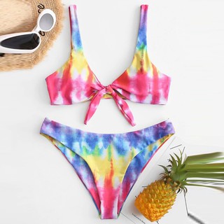 Bộ bikini mảnh cột dây cổ yếm quyến rũ cho nữ