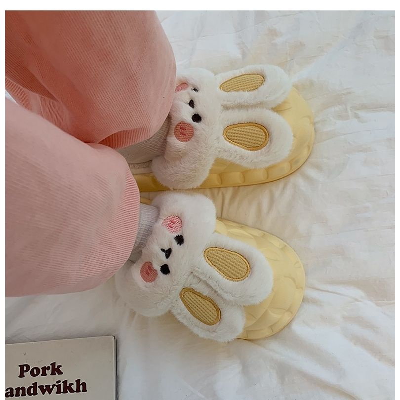 Dép Bông Đi Trong Nhà Chống Trượt Hình Thỏ Dễ Thương Thời Trang Thu Đông 2022 Cho Bạn Gái