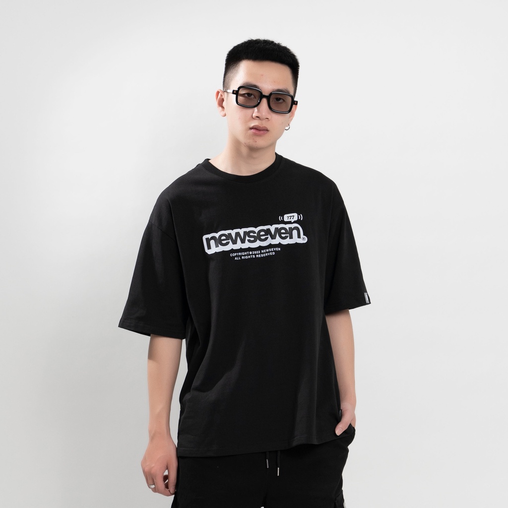 Áo Thun Unisex N7 Newseven TYPO V2 phông tay lỡ nam nữ form rộng Local Brand