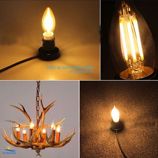 BÓNG LED EDISON C35 [ NHÓT + NẾN ] - [ C35 - 4W ] ĐUI E14 - ÁNH SÁNG [ 2700K - 6500K ]