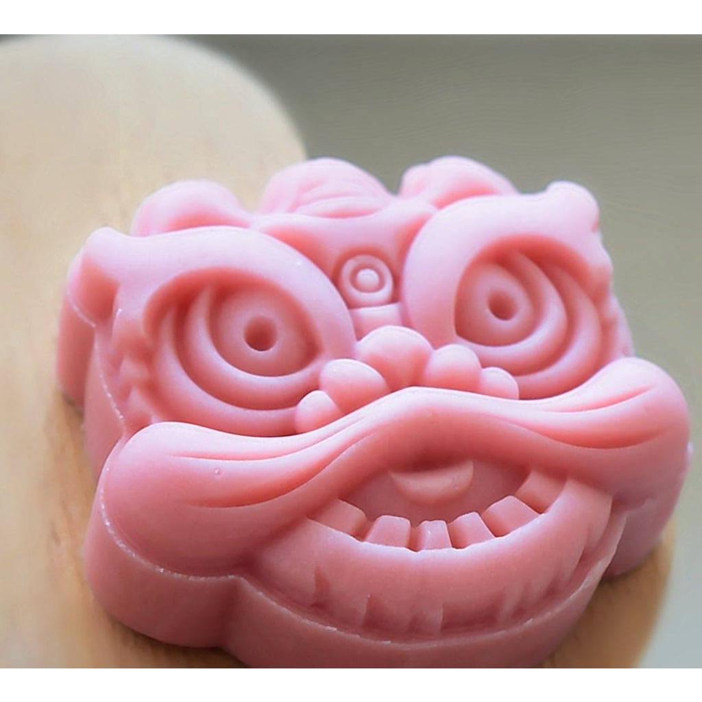 Khuôn Trung Thu Lò Xo Hình Đầu Lân 150 gram