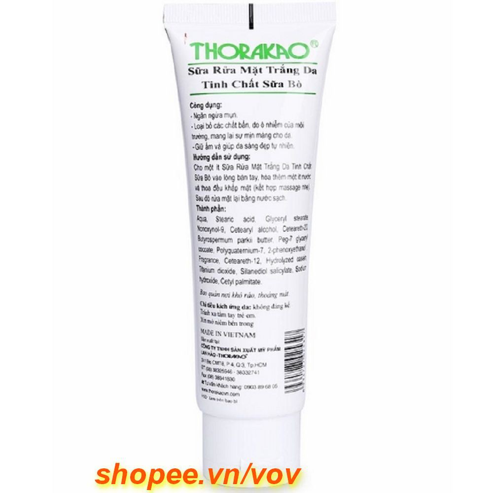 Sữa Rửa Mặt Trắng Da 120g Thorakao Hương Sữa Bò Chính Hãng. | BigBuy360 - bigbuy360.vn