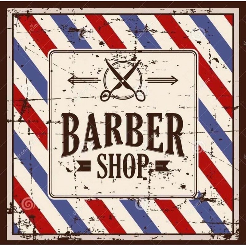 hình dán cửa kính Barber