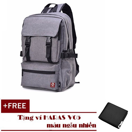 Ba Lô UNISEX Phong Cách Tặng Kèm Ví HARAS HR112