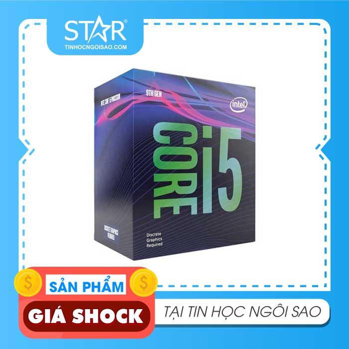 CPU Intel Core i5 9400F (4.10GHz, 9M, 6 Cores 6 Threads) Box Chính Hãng (Không GPU)